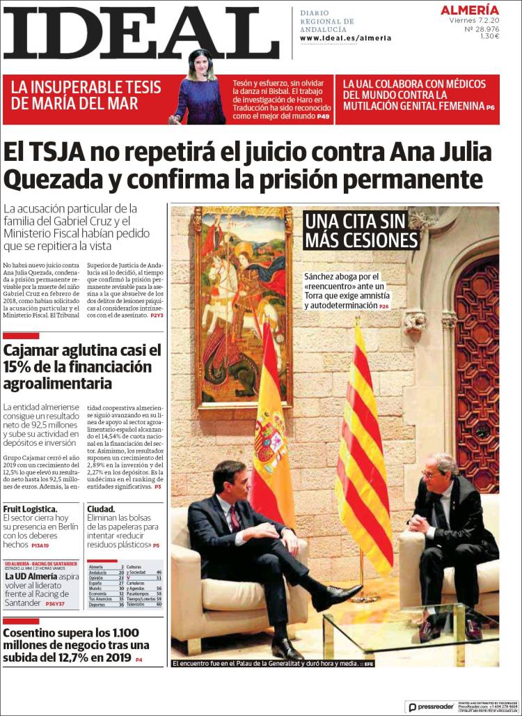 Portada de Ideal Almeria (Espagne)