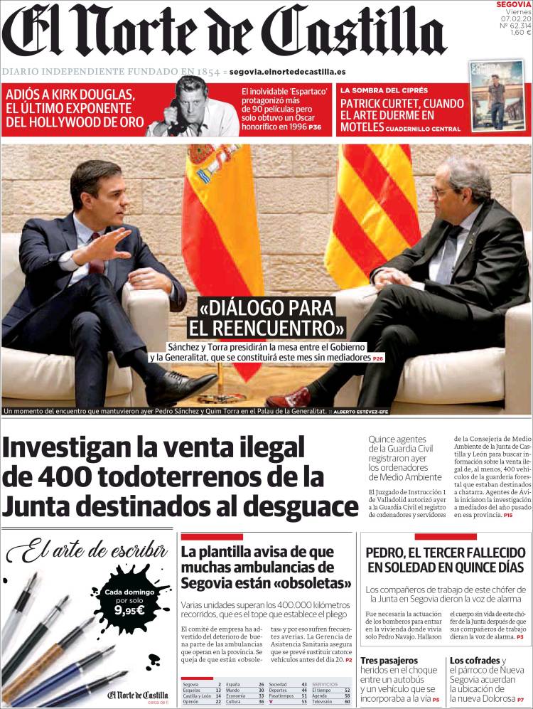 Portada de Norte de Castilla - Segovia (Espagne)