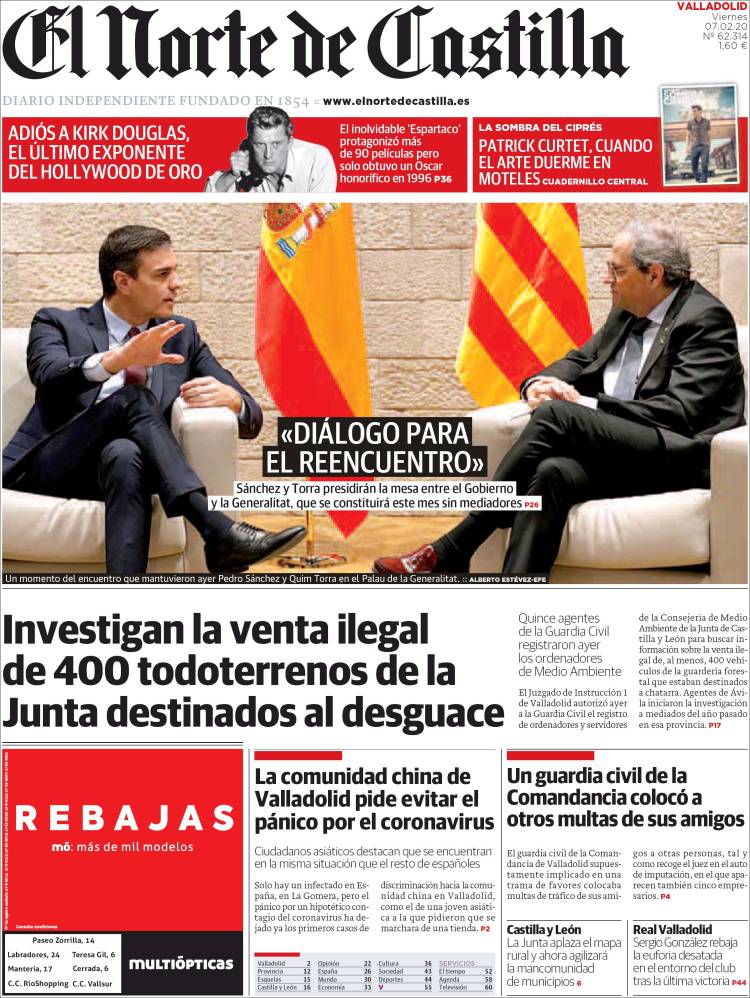 Portada de Norte de Castilla - Valladolid (Espagne)