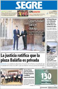 Portada de Segre  (Espagne)