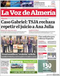 Portada de La Voz de Almería (Espagne)