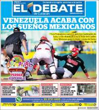 Portada de El Debate de Culiacán (México)