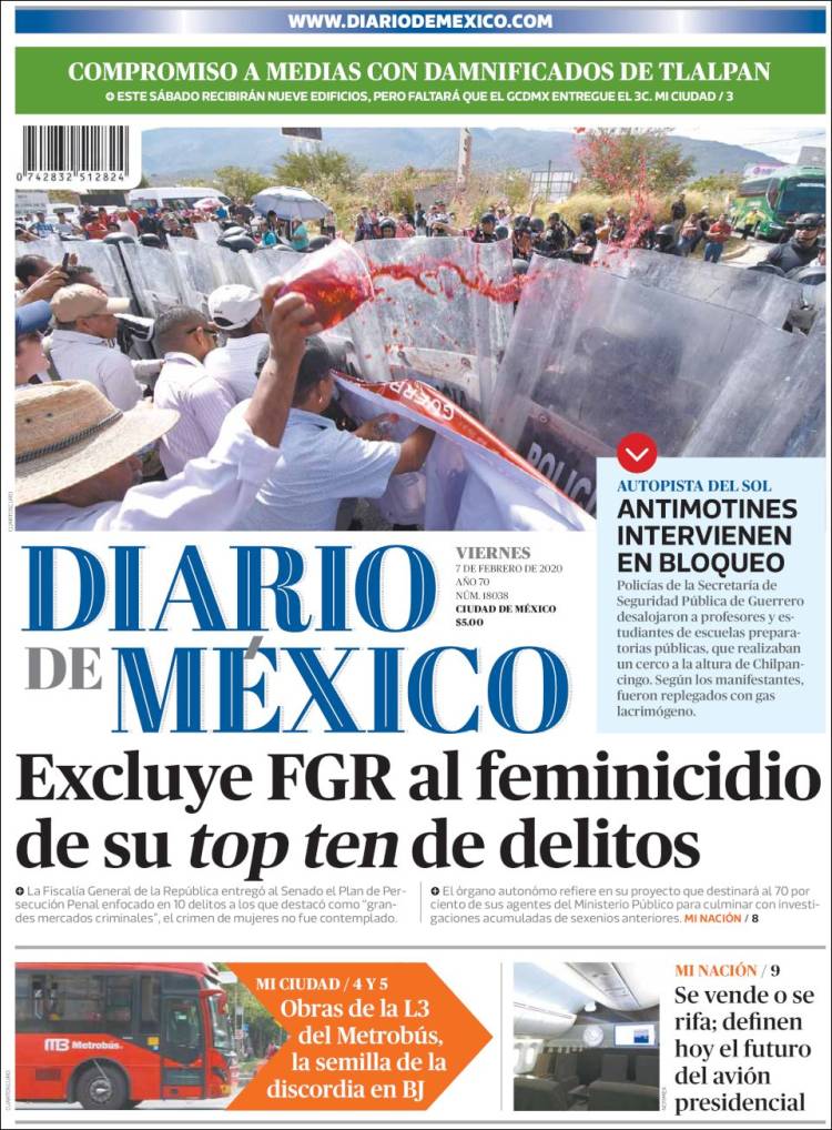 Portada de Diario de México (México)