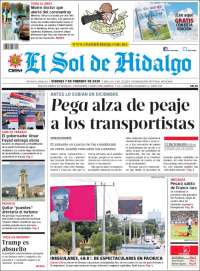 Portada de El Sol de Hidalgo (México)