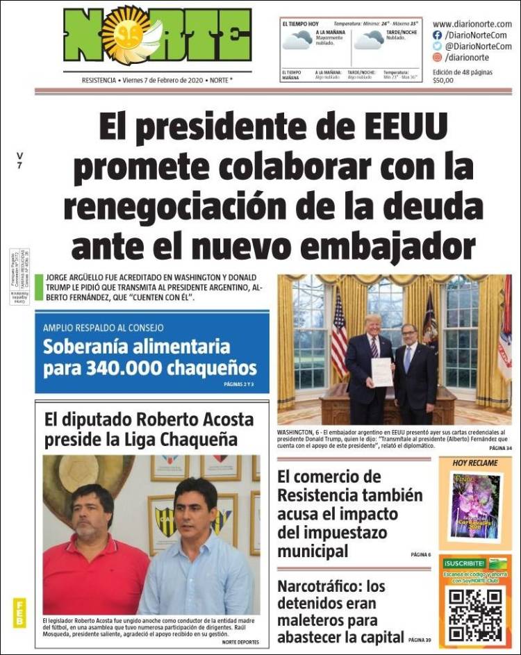 Portada de Diario Norte (Argentina)