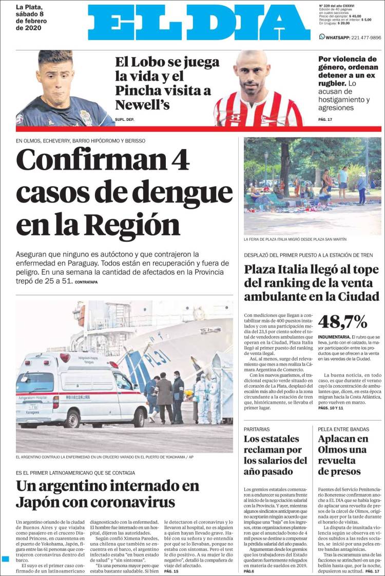 Portada de El Día de la Plata (Argentina)