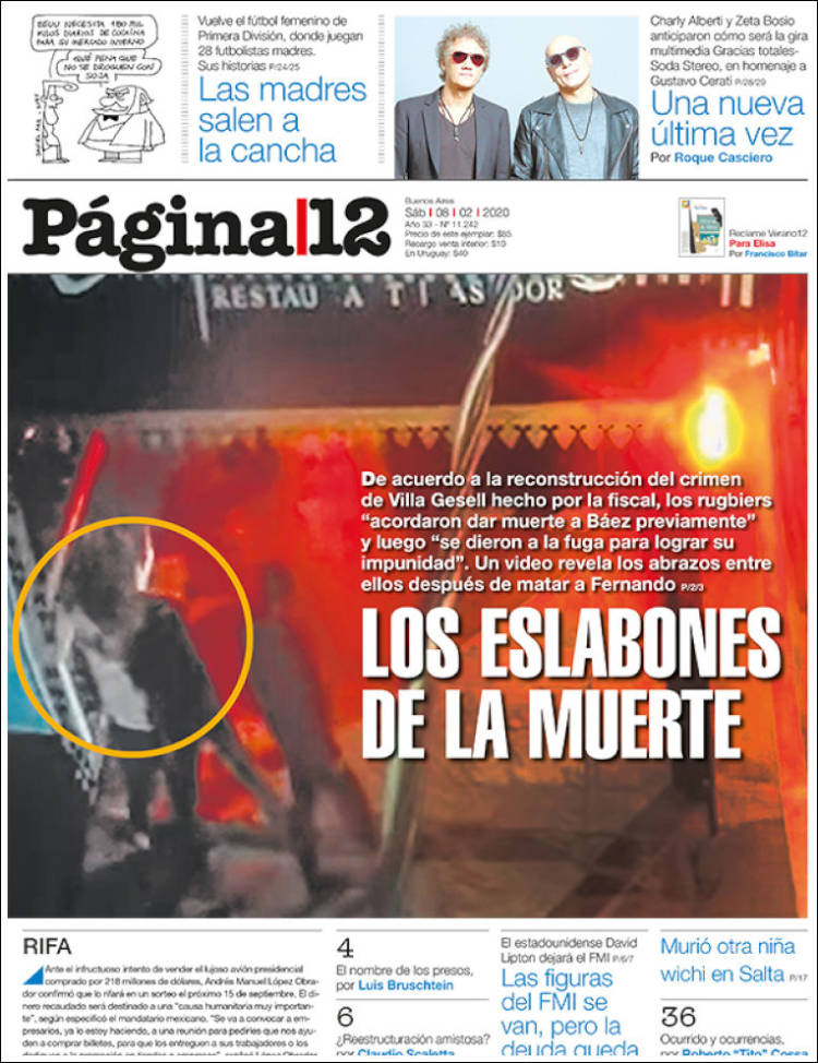 Portada de Página/12 (Argentina)