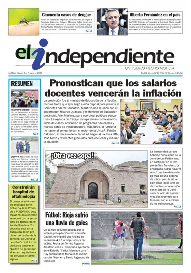 Portada de El Independiente (Argentina)