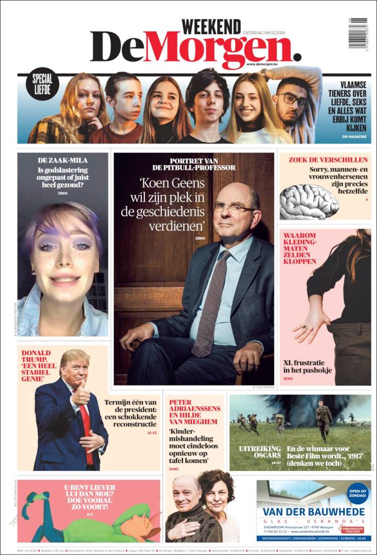 Portada de De Morgen (B&eacute;lgica)