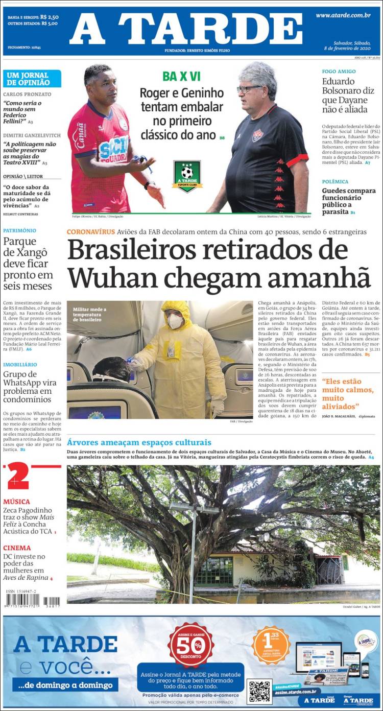 Portada de Diário A Tarde (Brasil)