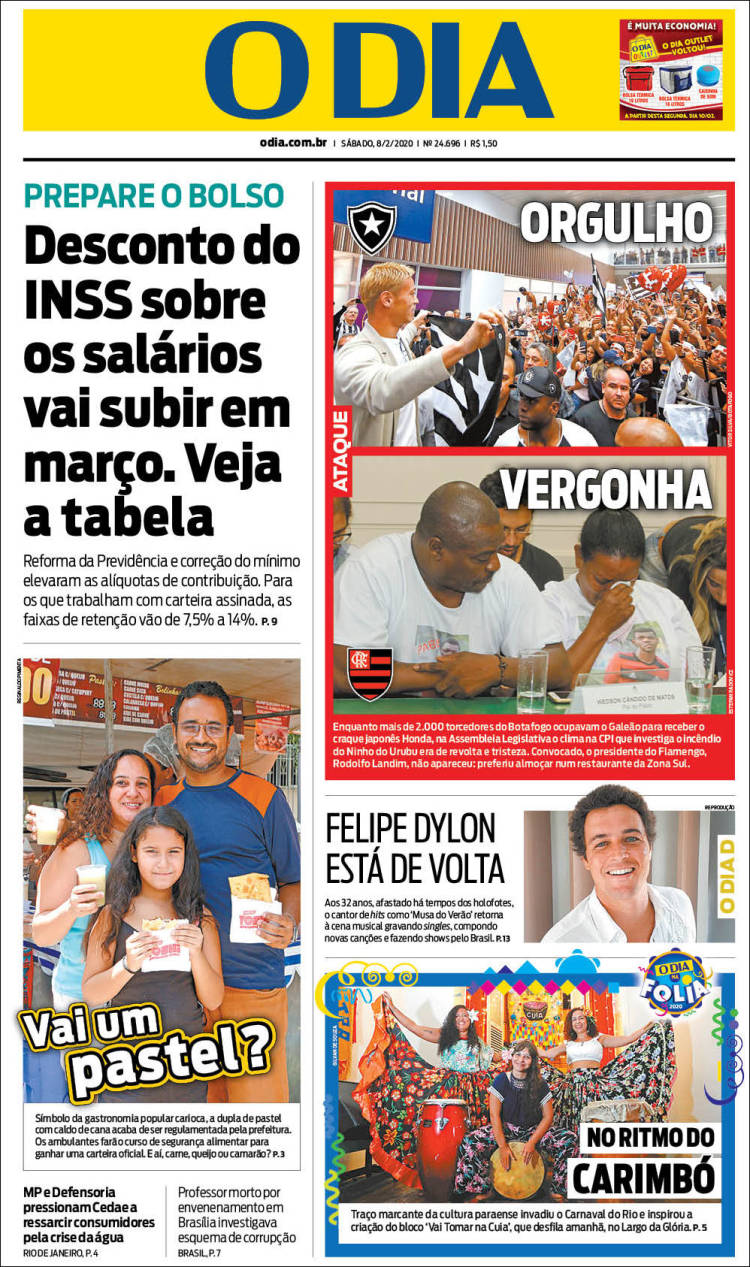 Portada de O Dia (Brasil)