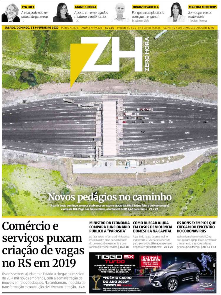 Portada de Zero Hora (Brasil)