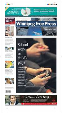 Portada de Winnipeg Free Press (Canada)