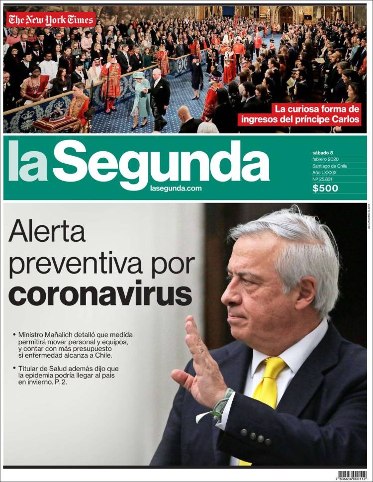 Portada de La Segunda (Chile)