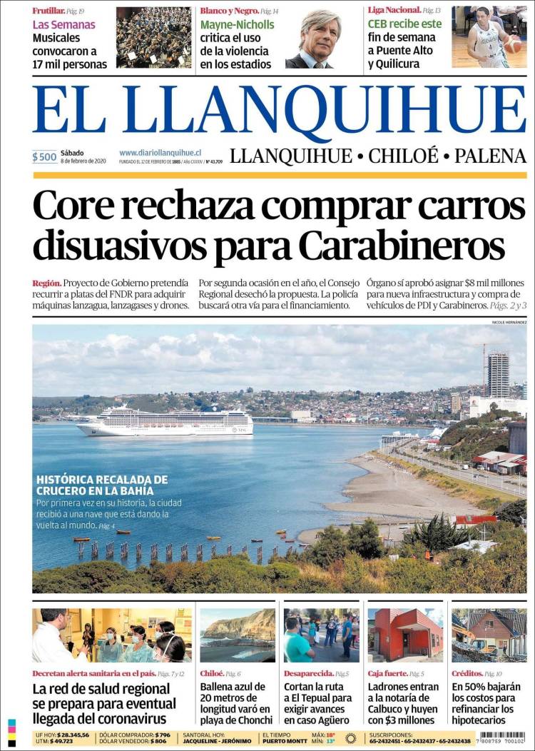 Portada de El Llanquihue (Chile)