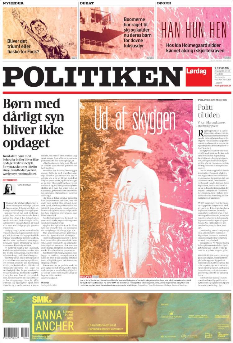 Portada de Politiken (Dinamarca)