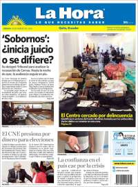 Portada de La Hora - Ecuador (Ecuador)