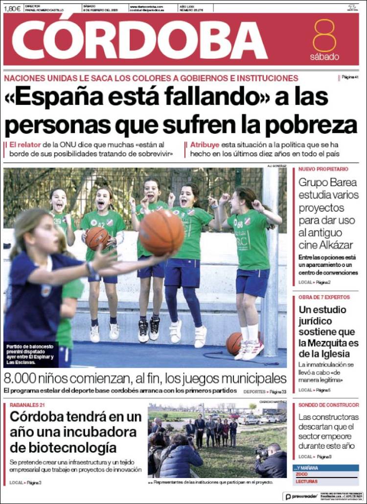 Portada de Diario de Córdoba (Espa&ntilde;a)