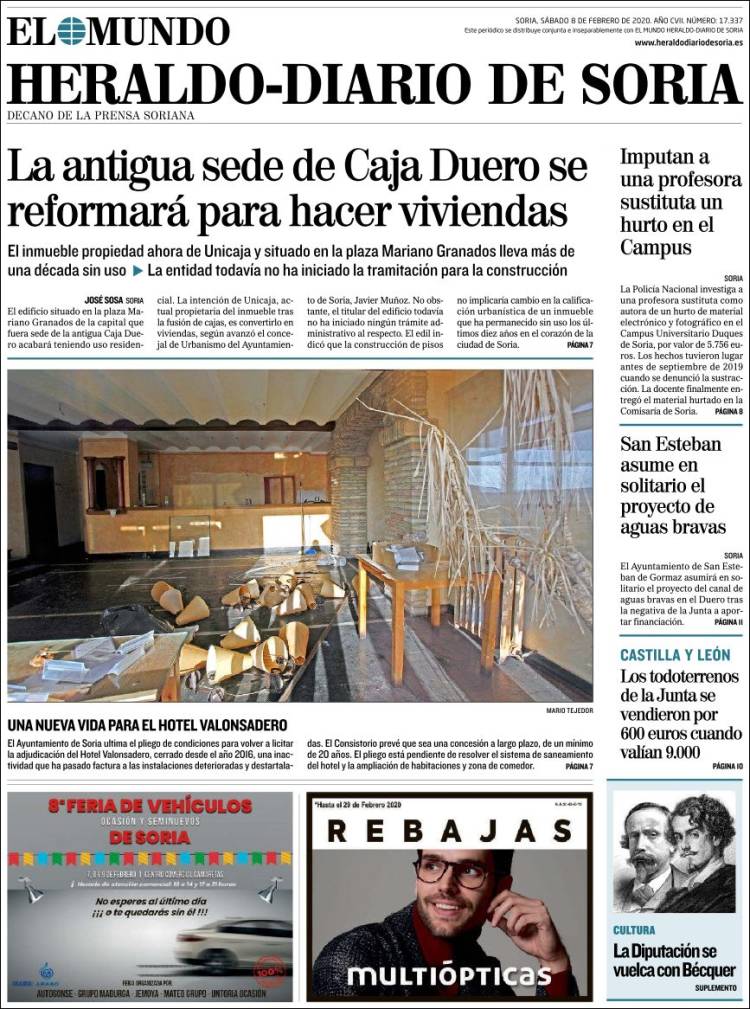 Portada de Diario de Soria (Espa&ntilde;a)