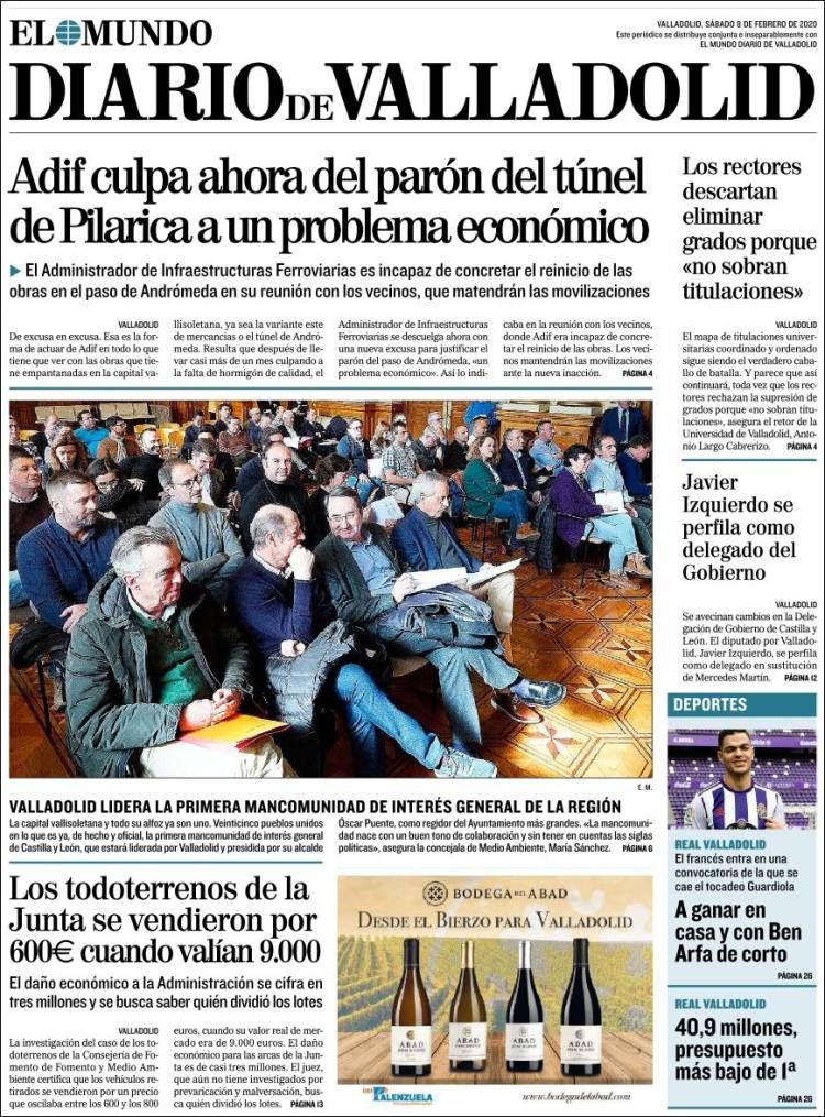 Portada de Diario de Valladolid (Espa&ntilde;a)