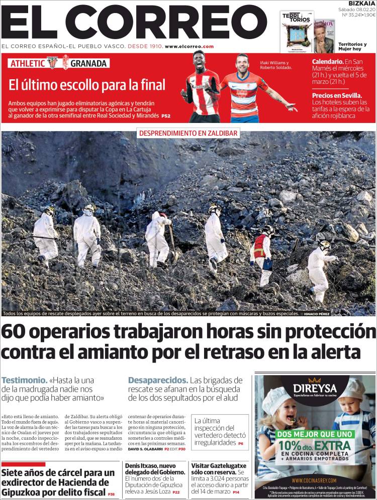 Portada de El Correo (Espa&ntilde;a)