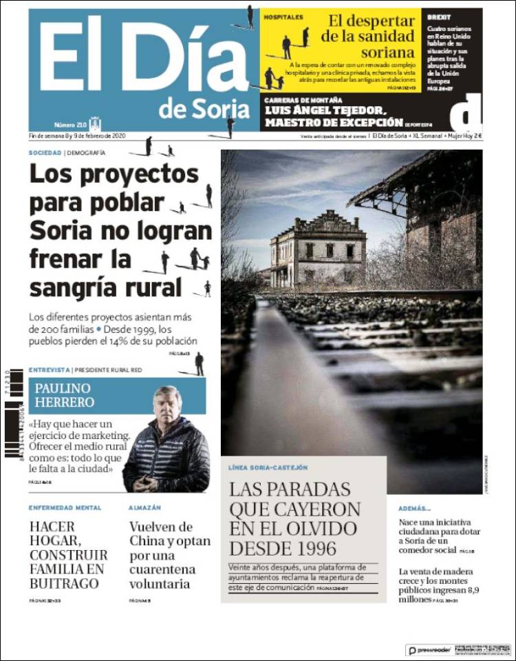 Portada de El Día de Soria (Espa&ntilde;a)