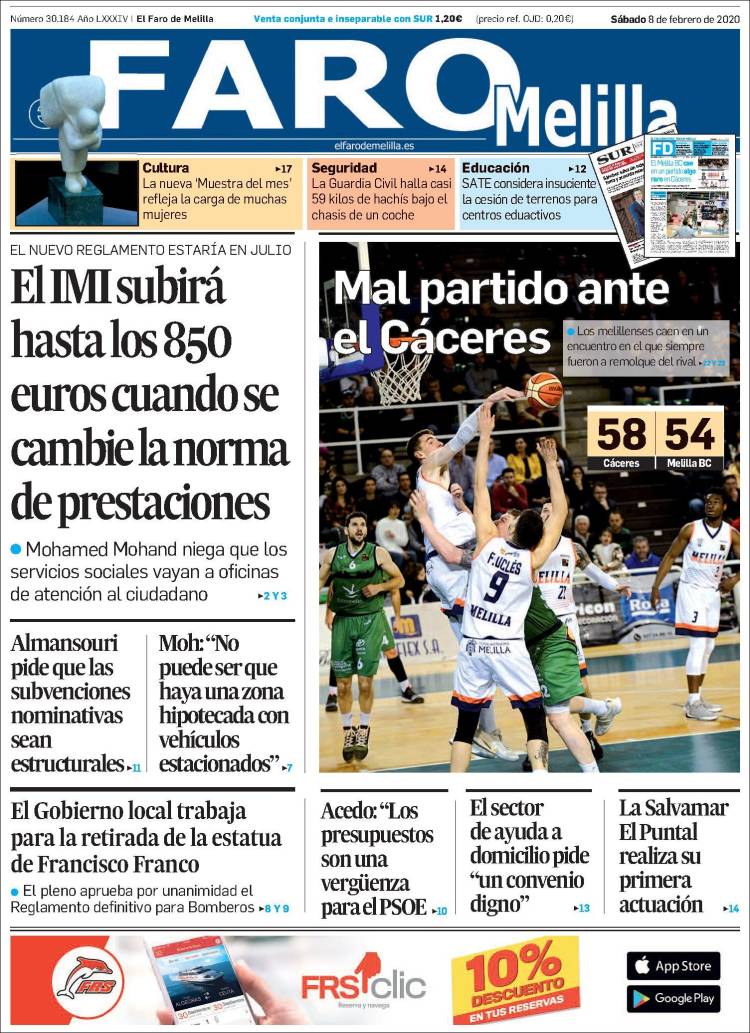 Portada de El Faro de Melilla (Espa&ntilde;a)