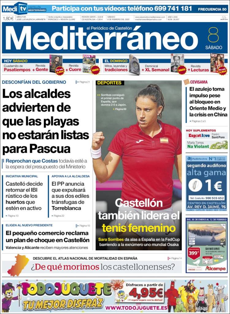Portada de El Periódico Mediterraneo (Espa&ntilde;a)