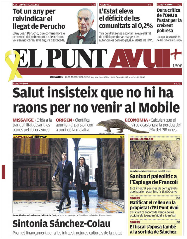 Portada de El Punt Avui (Espa&ntilde;a)