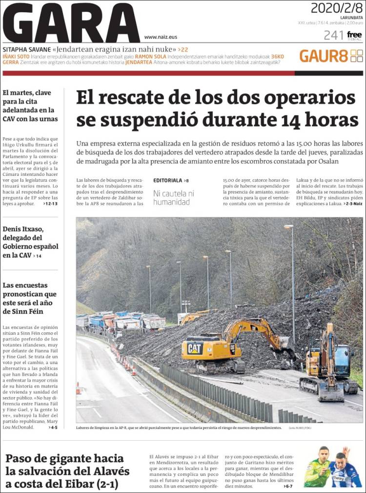 Portada de Gara (Espa&ntilde;a)