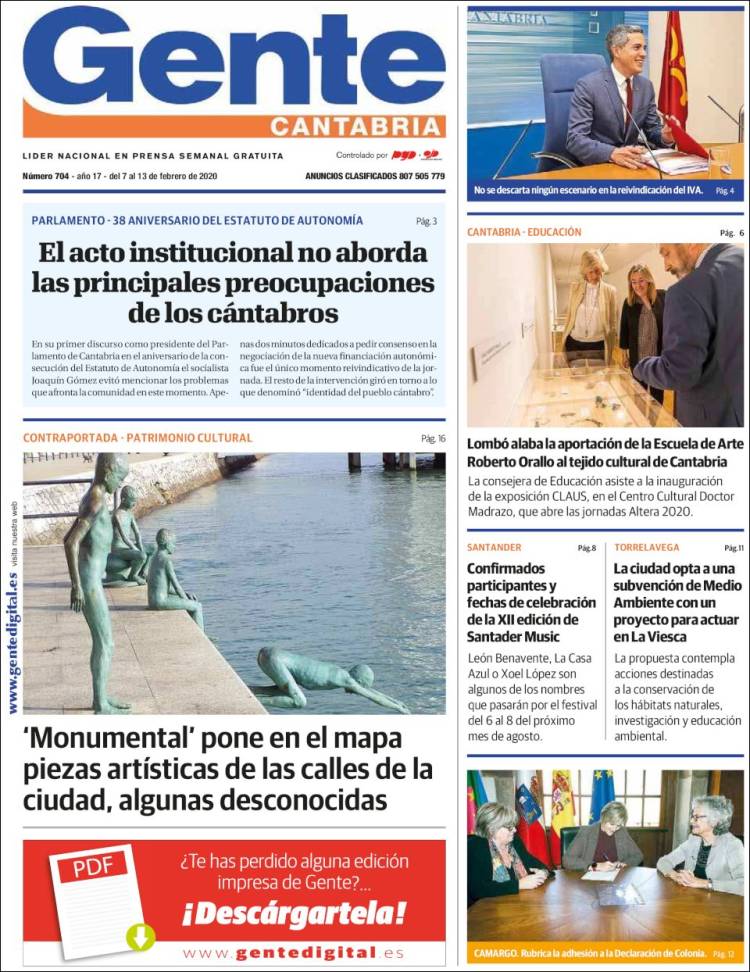 Portada de Gente en Santander (Espa&ntilde;a)