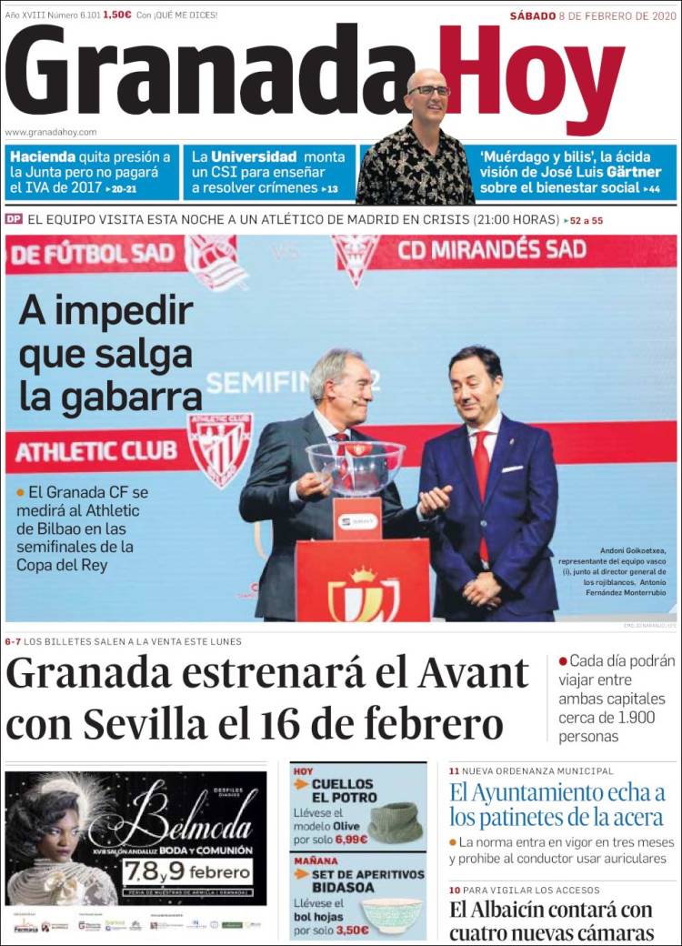 Portada de Granada Hoy (Espa&ntilde;a)