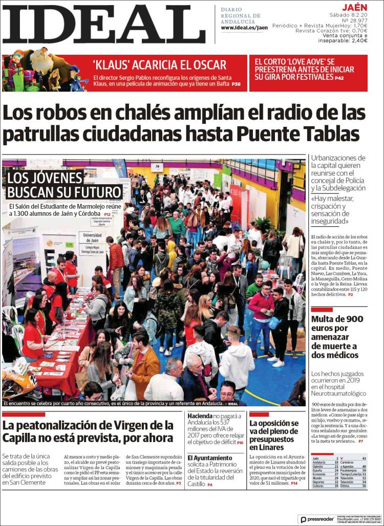 Portada de El Ideal de Jaén (Espa&ntilde;a)