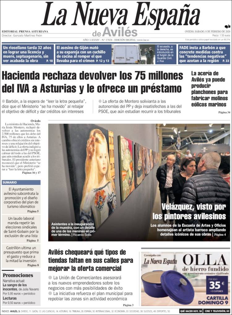 Portada de La Nueva España - Avilés (Espa&ntilde;a)