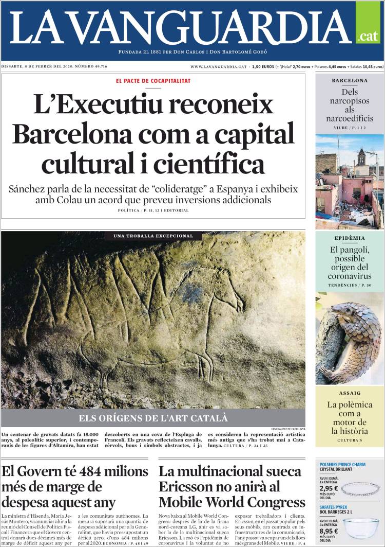 Portada de La Vanguardia (Espa&ntilde;a)