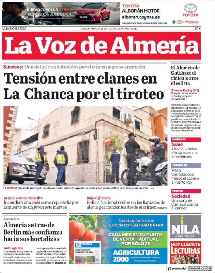 Portada de La Voz de Almería (Espa&ntilde;a)