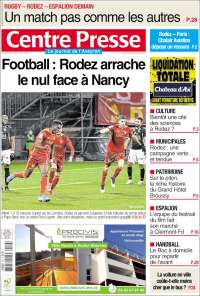 Portada de Centre Presse (Francia)