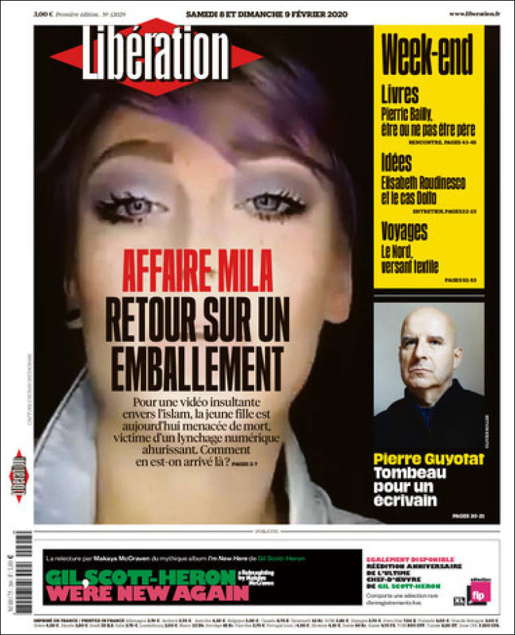 Portada de Libération (Francia)