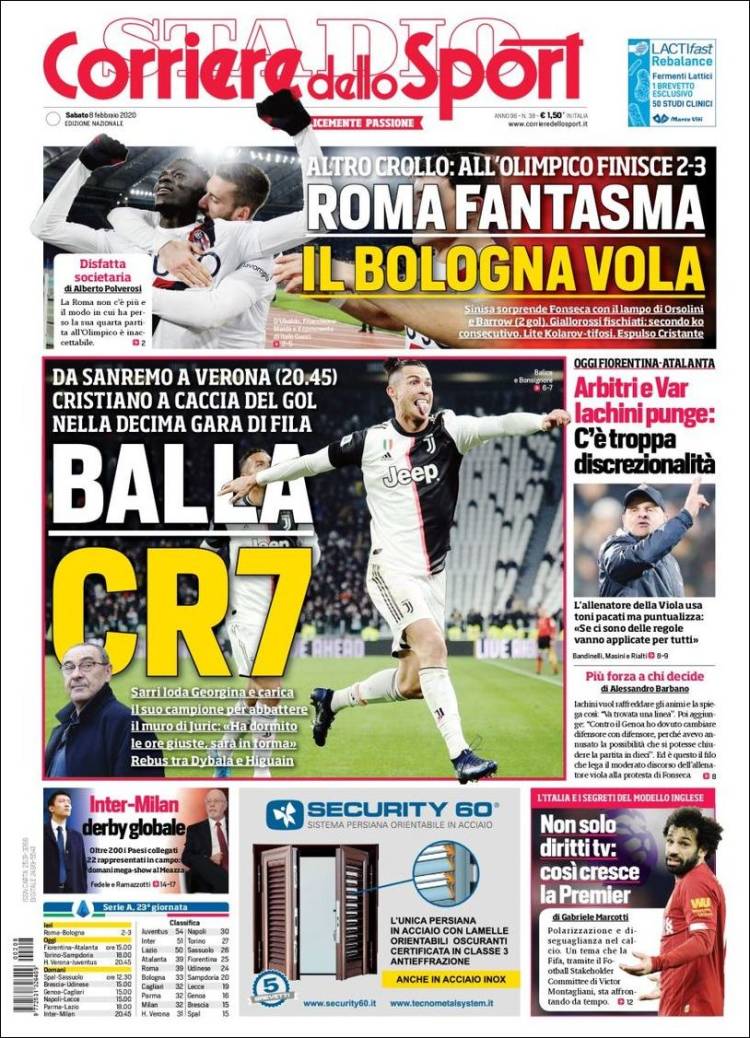 Portada de Corriere dello Sport (Italia)