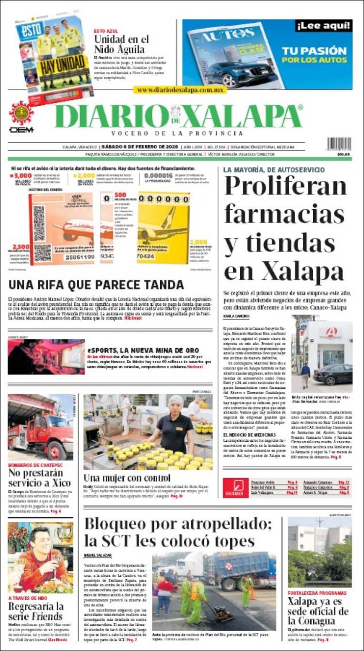 Portada de Diario de Xalapa (México)