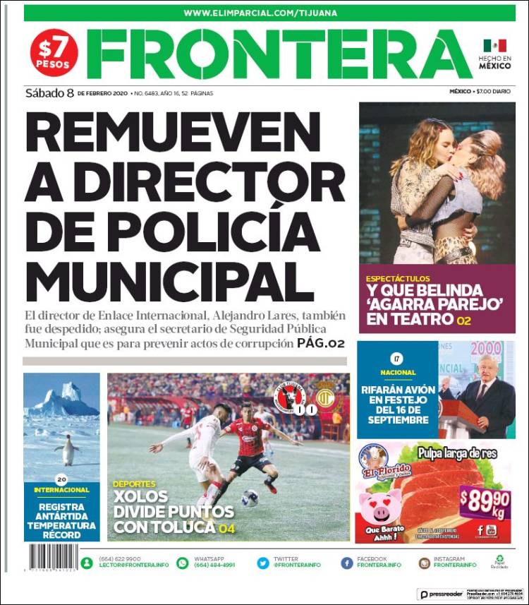 Portada de Frontera (México)