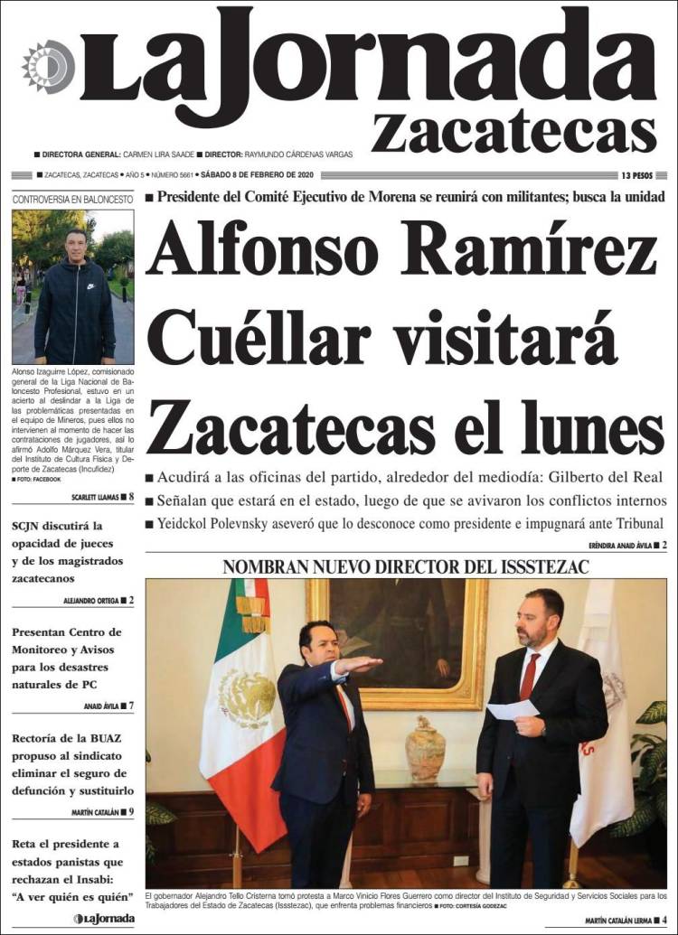 Portada de Jornada de Zacatecas (México)