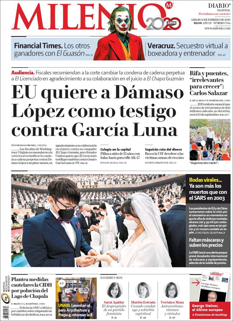 Portada de Milenio (México)