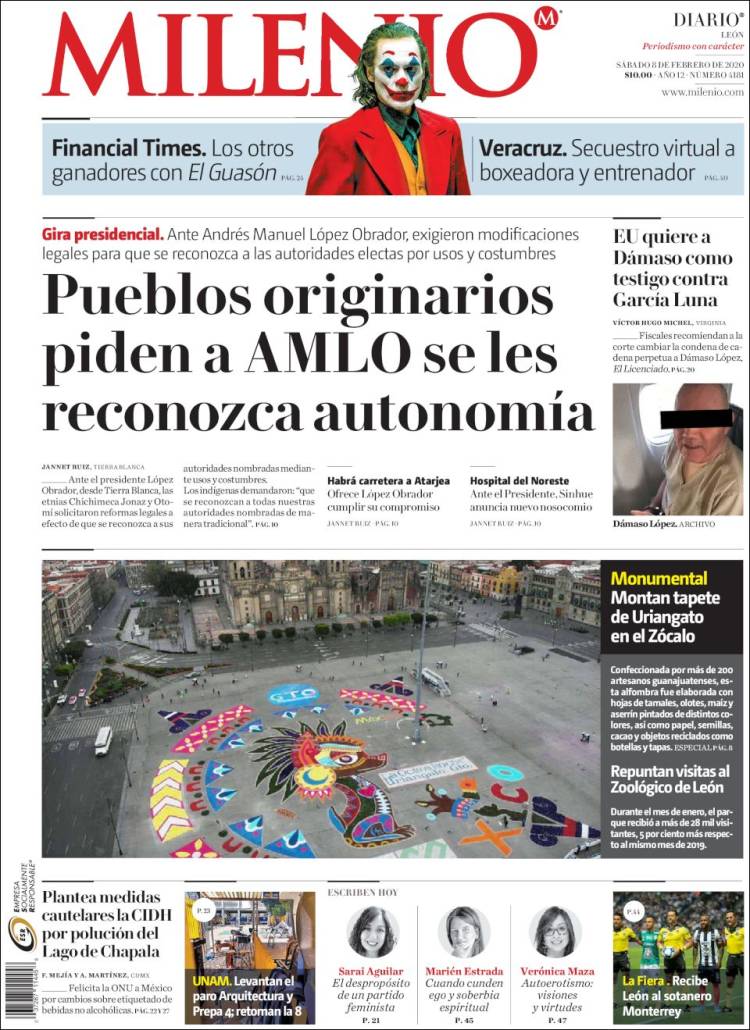 Portada de Milenio de León (México)