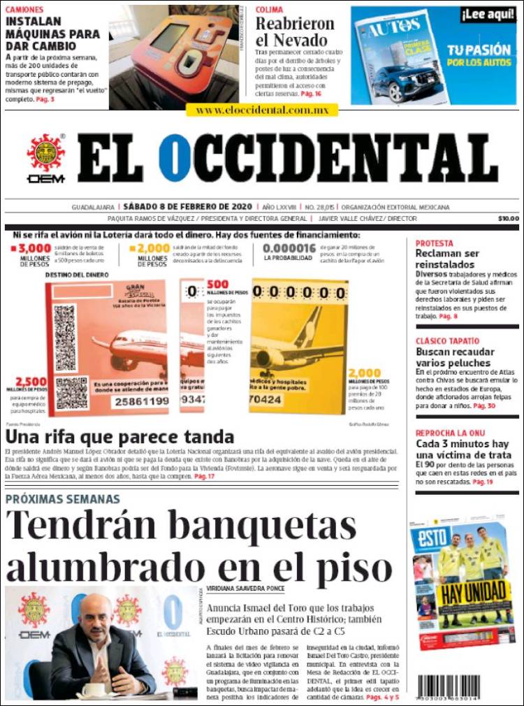 Portada de El Occidental (México)