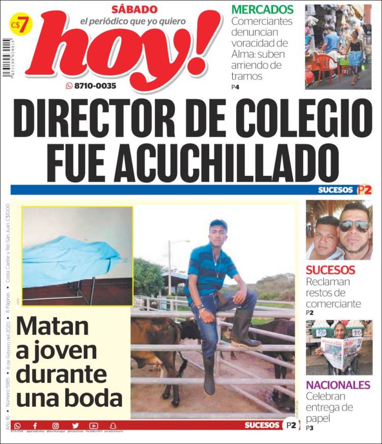 Portada de Hoy (Nicaragua)