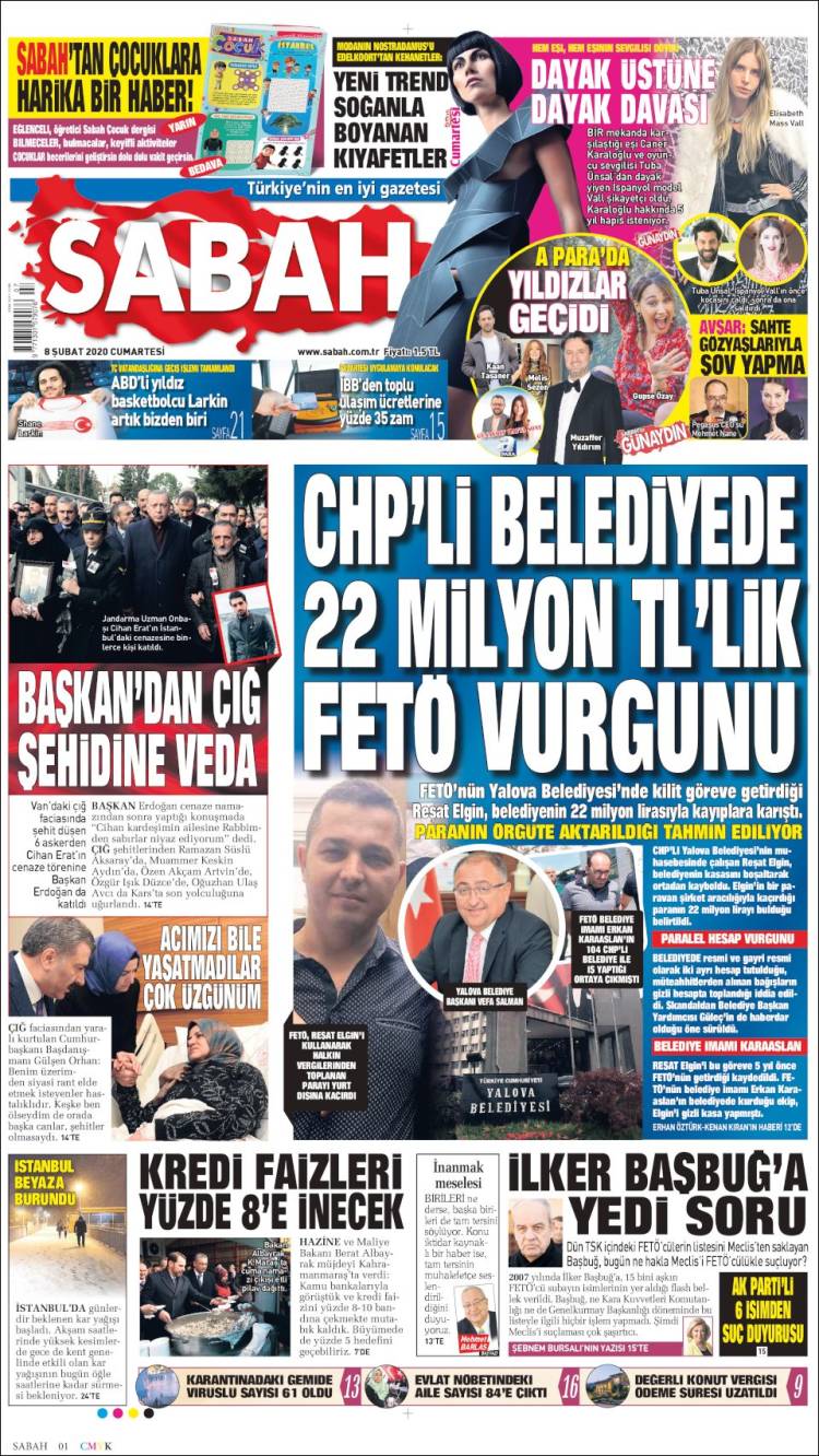 Portada de Sabah (Turqu&iacute;a)