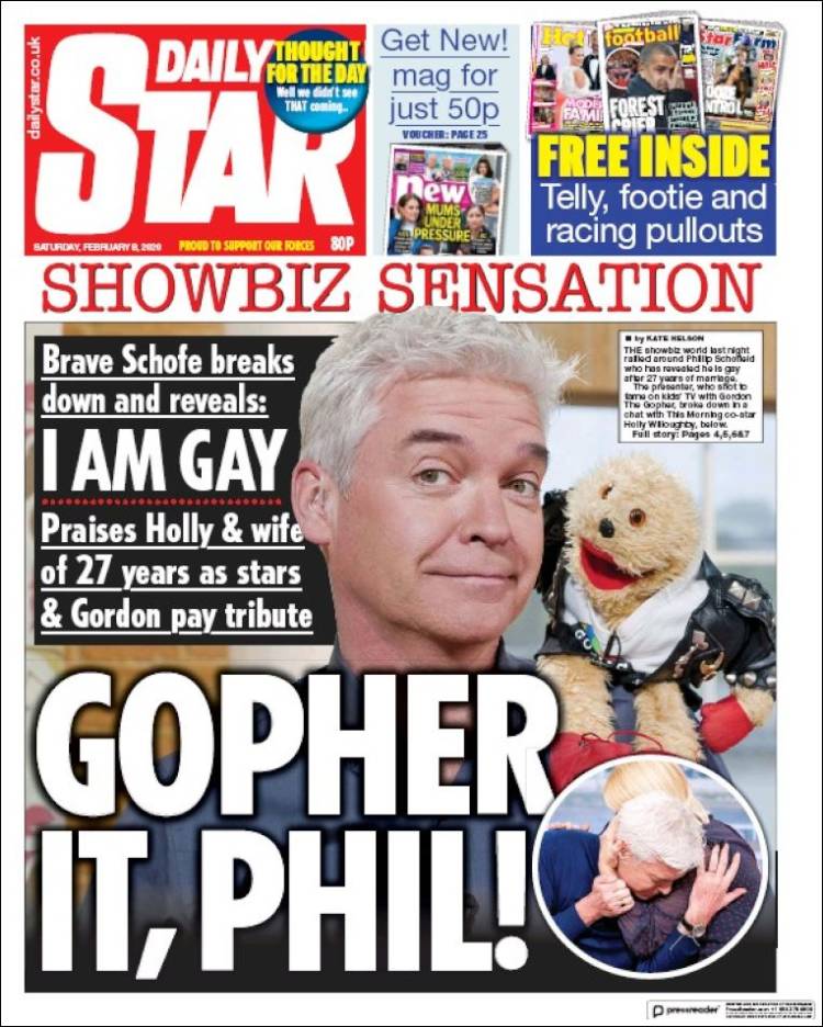 Portada de Daily Star (Reino Unido)