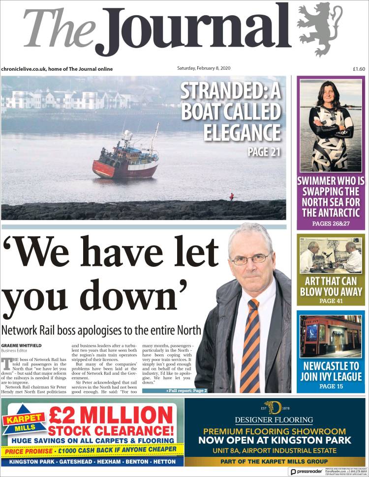 Portada de The Journal (Reino Unido)