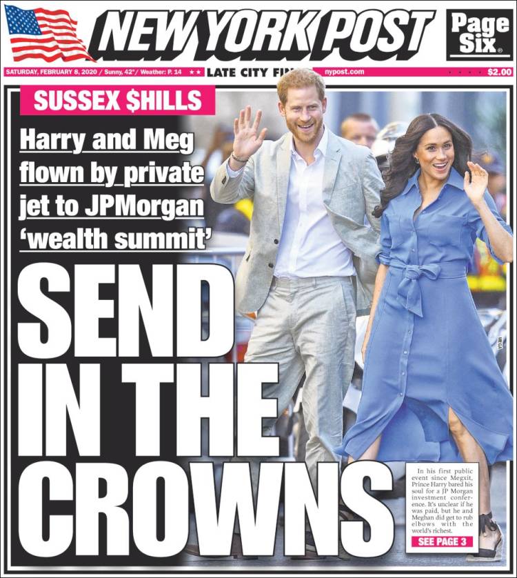 Portada de New York Post (USA)